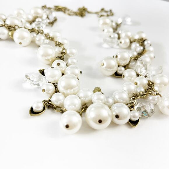Chloe + Isabel Pearl + Crystal Drops Long Necklace - Picture 4 of 7